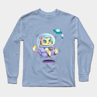 astronaut cat Long Sleeve T-Shirt